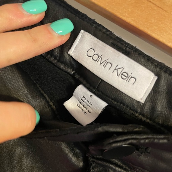 🖤Calvin Klein🖤 Faux Leather Skinny Jeans - Picture 2 of 3
